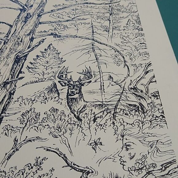 Paul Anthony Lee Vintage Black and White Rural Landscape Illustration with Tree - Picture 6 of 11